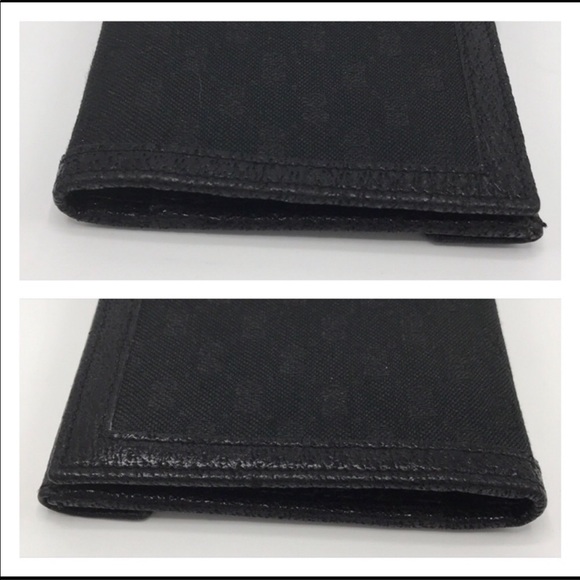 Gucci Monogram Leather & Canvas Wallet - Picture 4 of 8